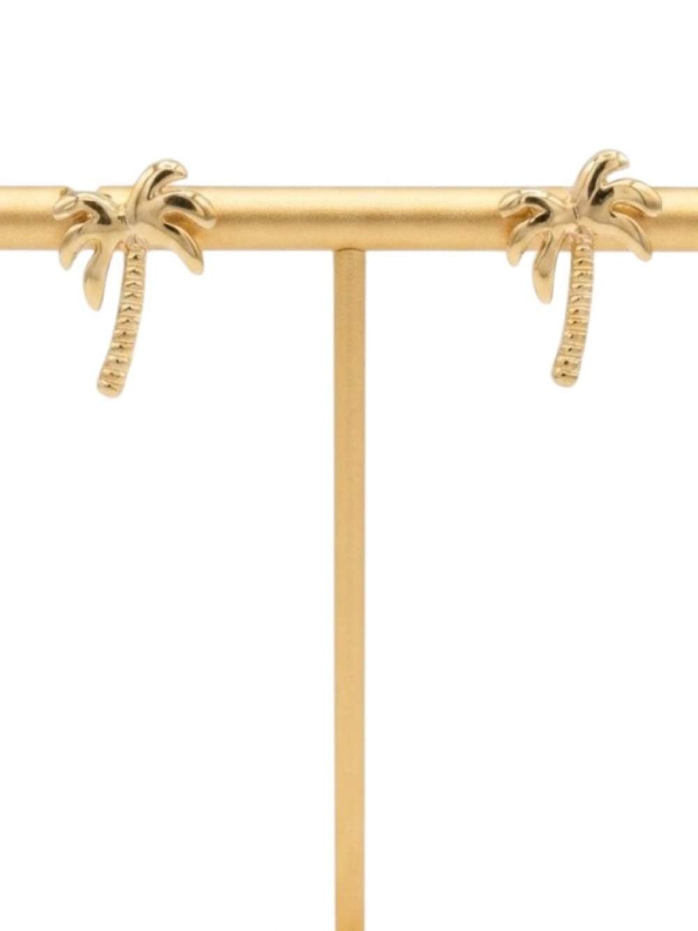 Palm Tree Gold Tone Stud Earrings (NWT)